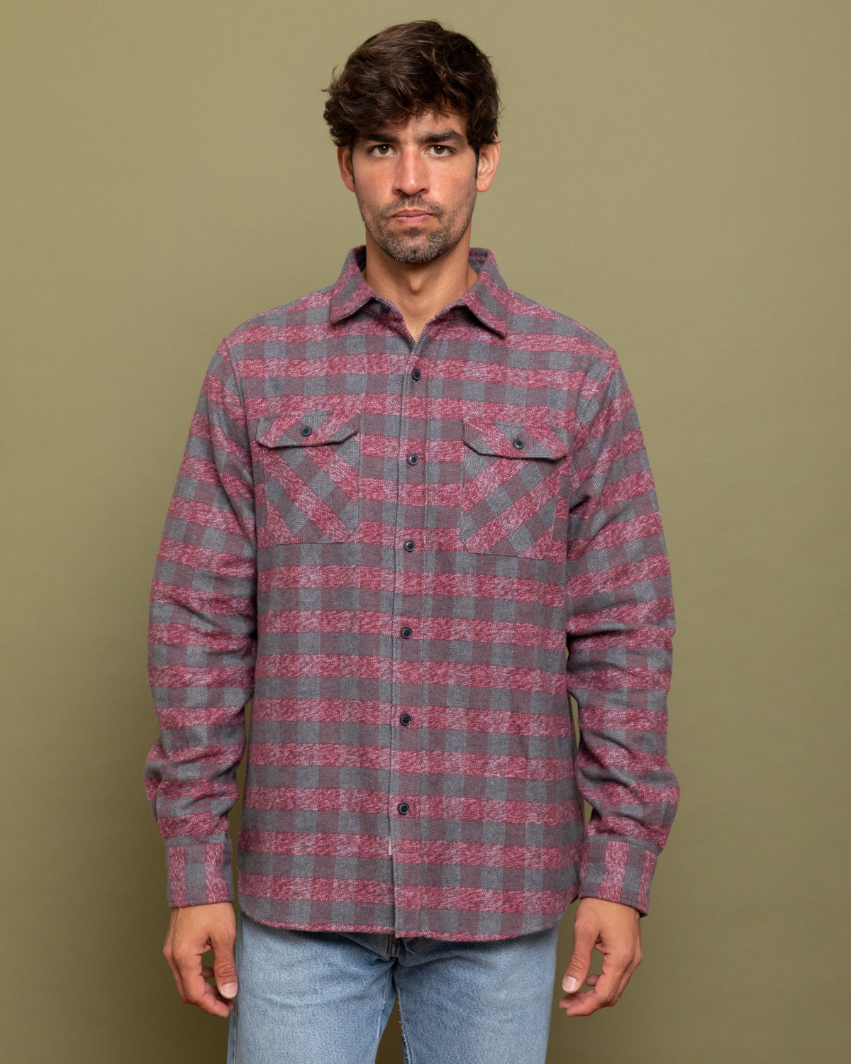 Men's Grand Flannel, Burgundy