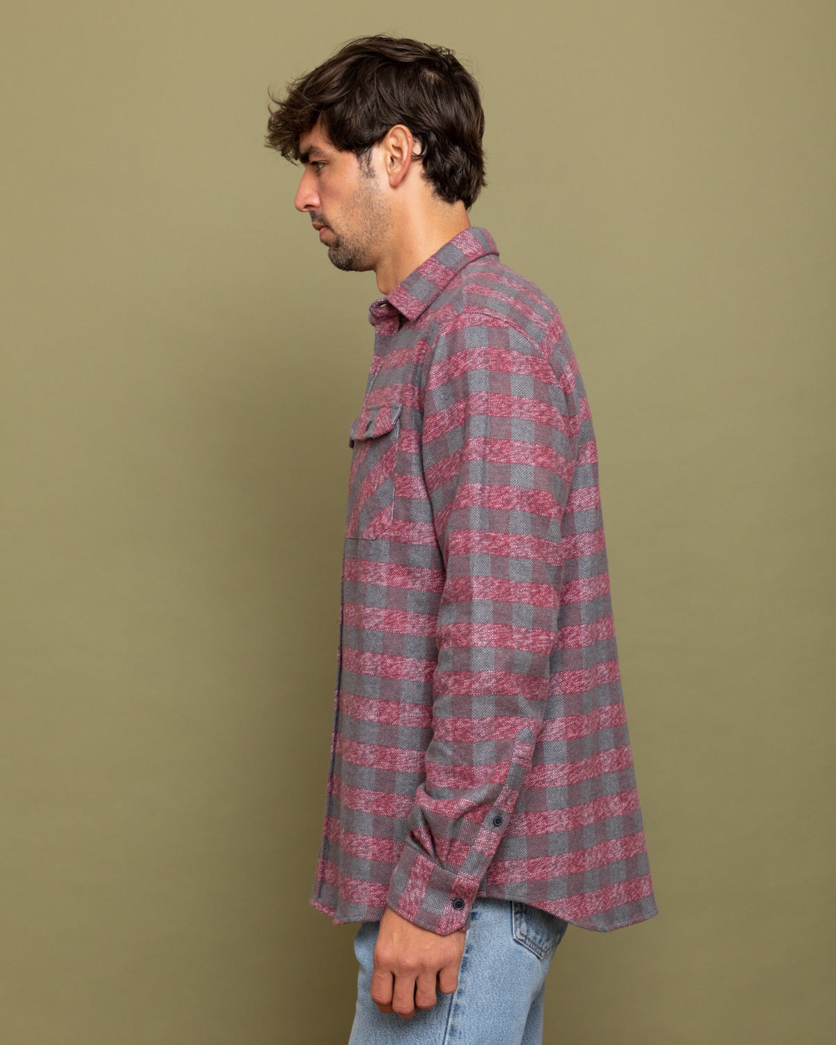 Men's Grand Flannel, Burgundy