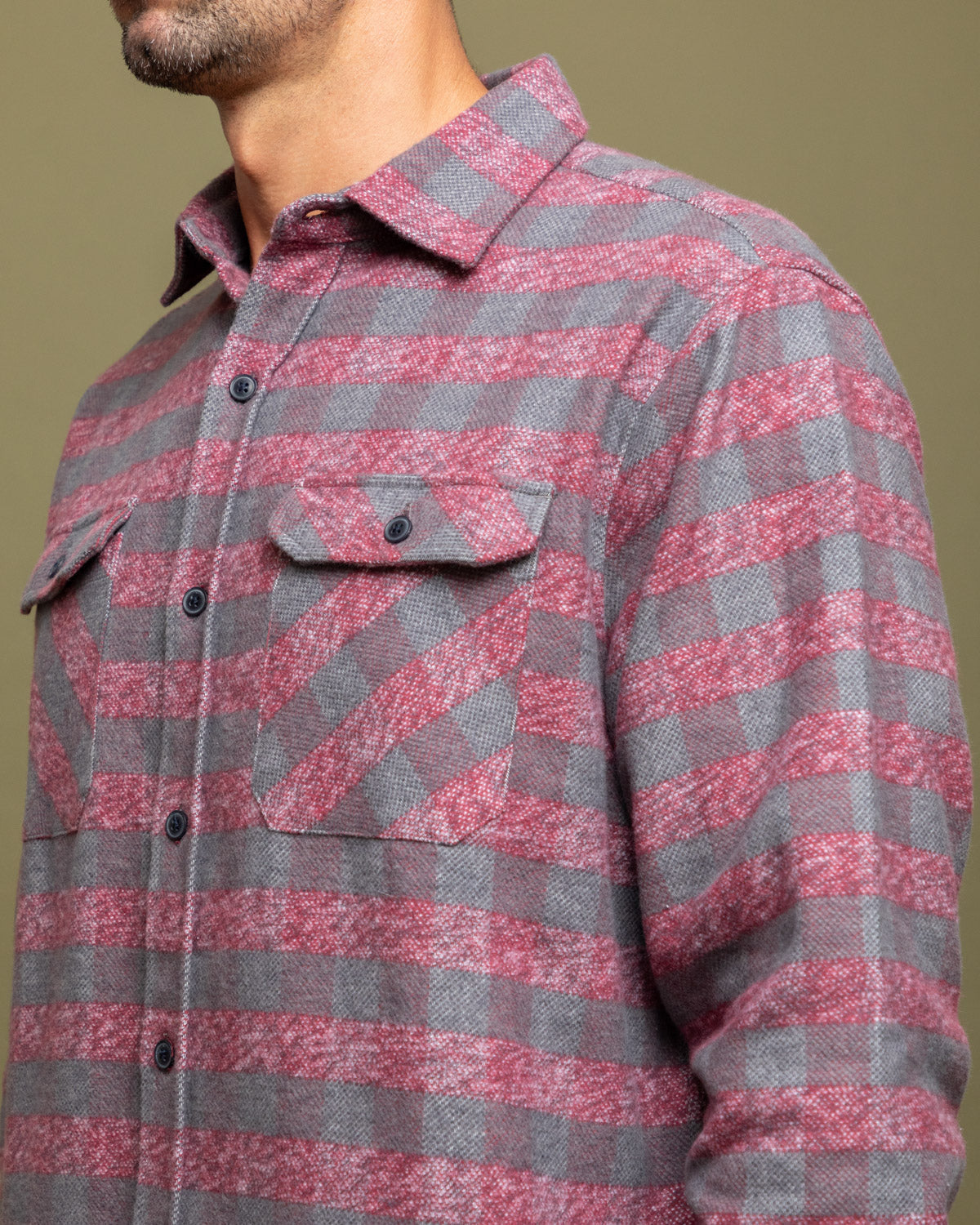 Men's Grand Flannel, Burgundy