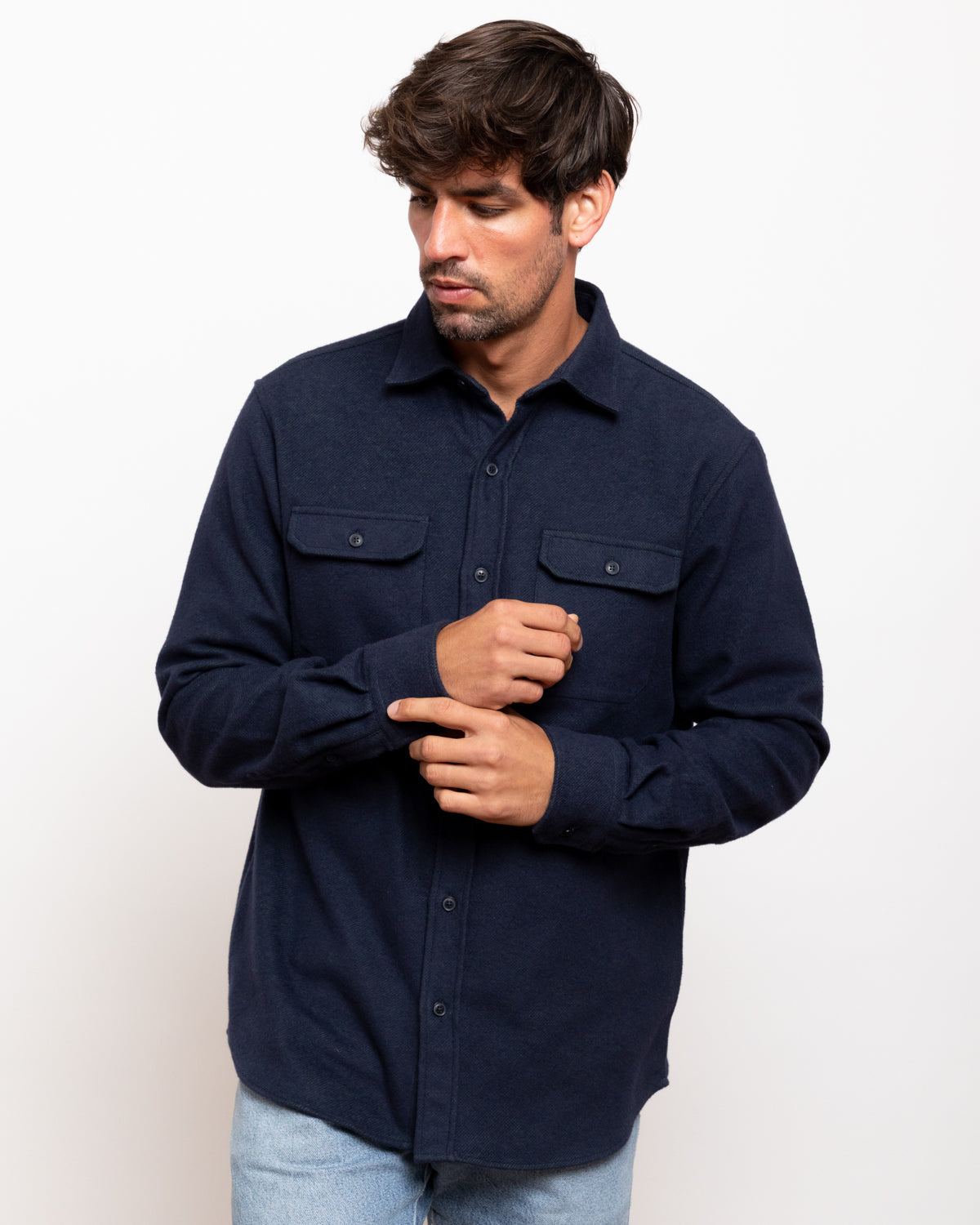 Men's Grand Flannel Shirt, Navy