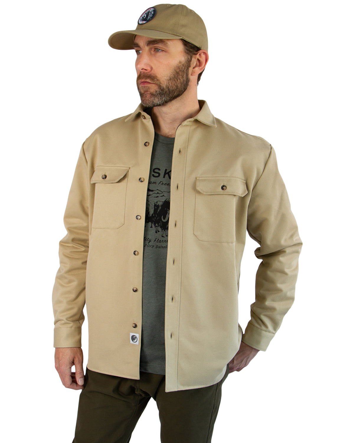Men's Lined Yukon Flannel Shirt Jacket, Tan