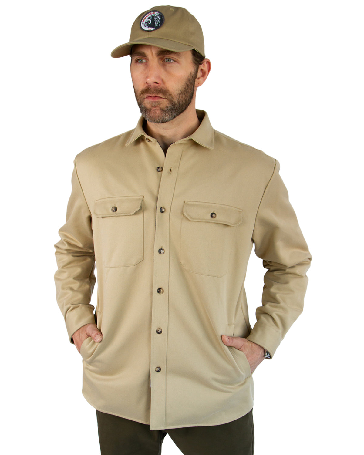 Men's Lined Yukon Flannel Shirt Jacket, Tan