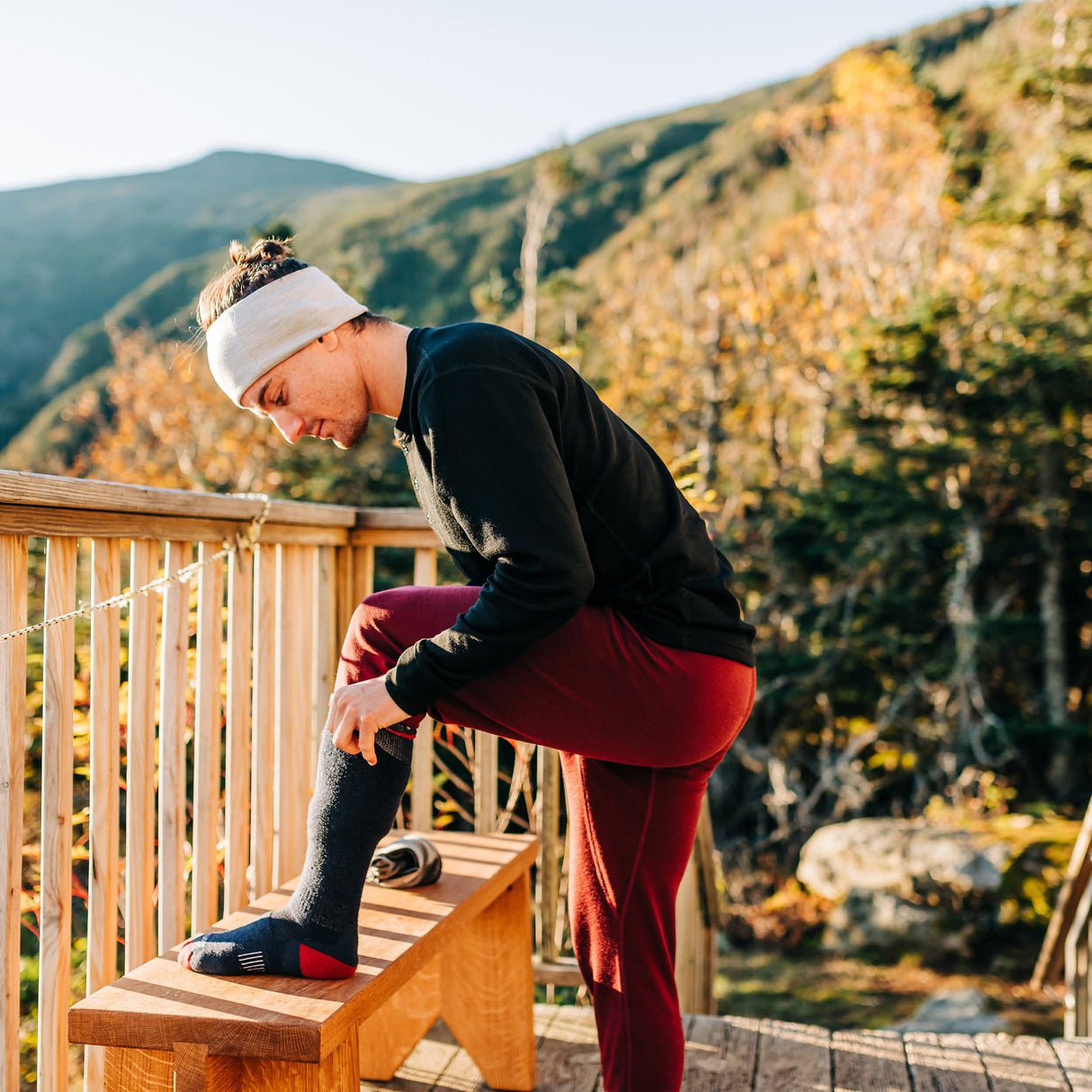 Over the Calf Lightweight Wool Socks Mountain Heritage