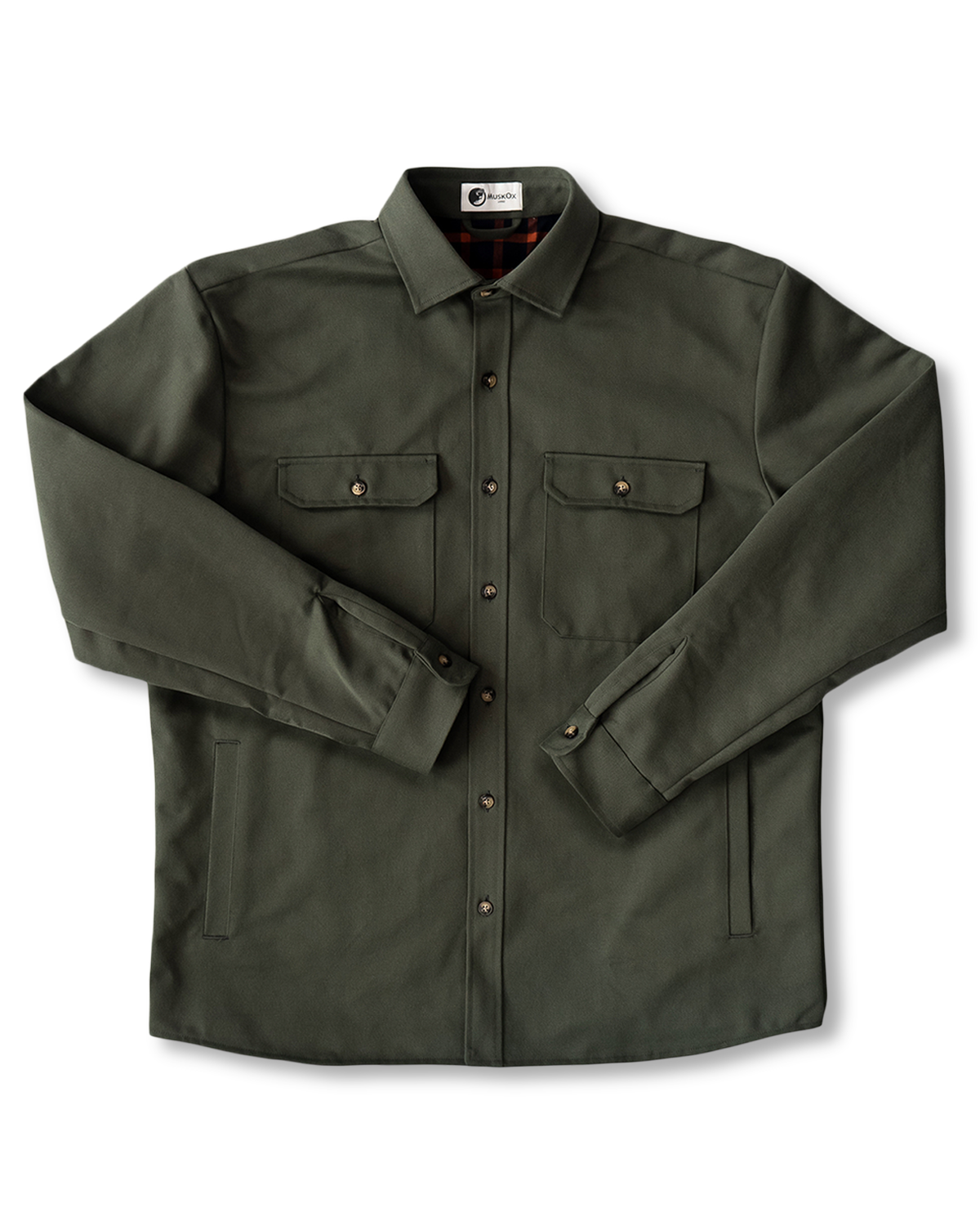 Lined Yukon Flannel Shirt Jacket, Olive