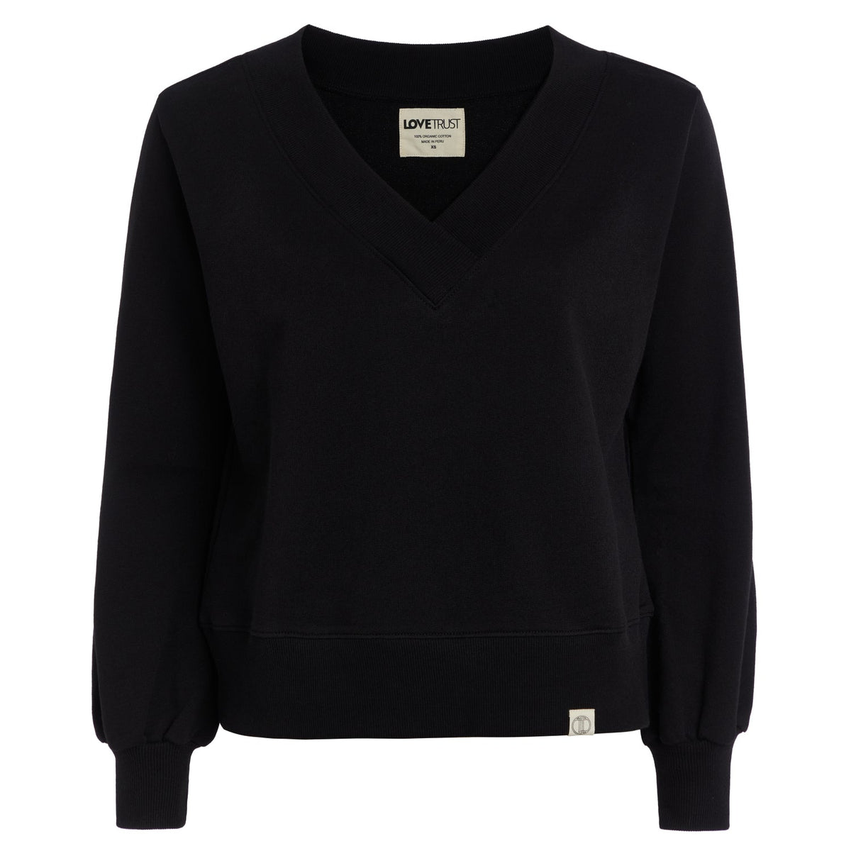 Fiona Organic Cotton V-Neck Sweatshirt