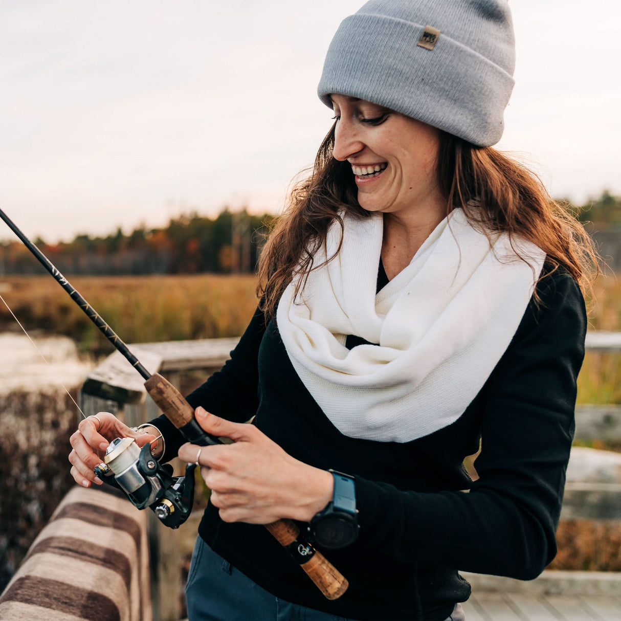 Everyday Knit Infinity Loop Scarf 100% Merino Wool