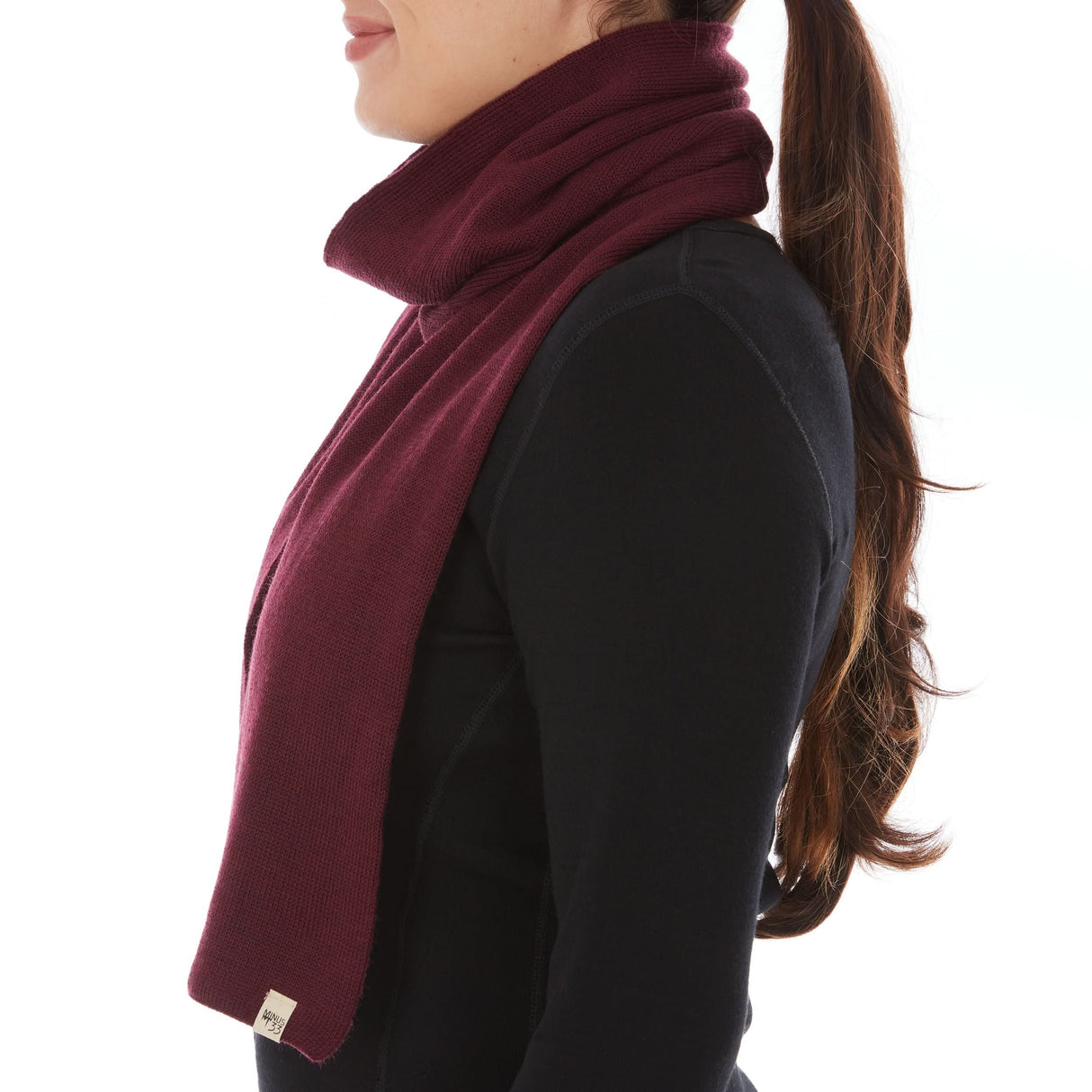 Knit Scarf, Midweight 100% Merino Wool