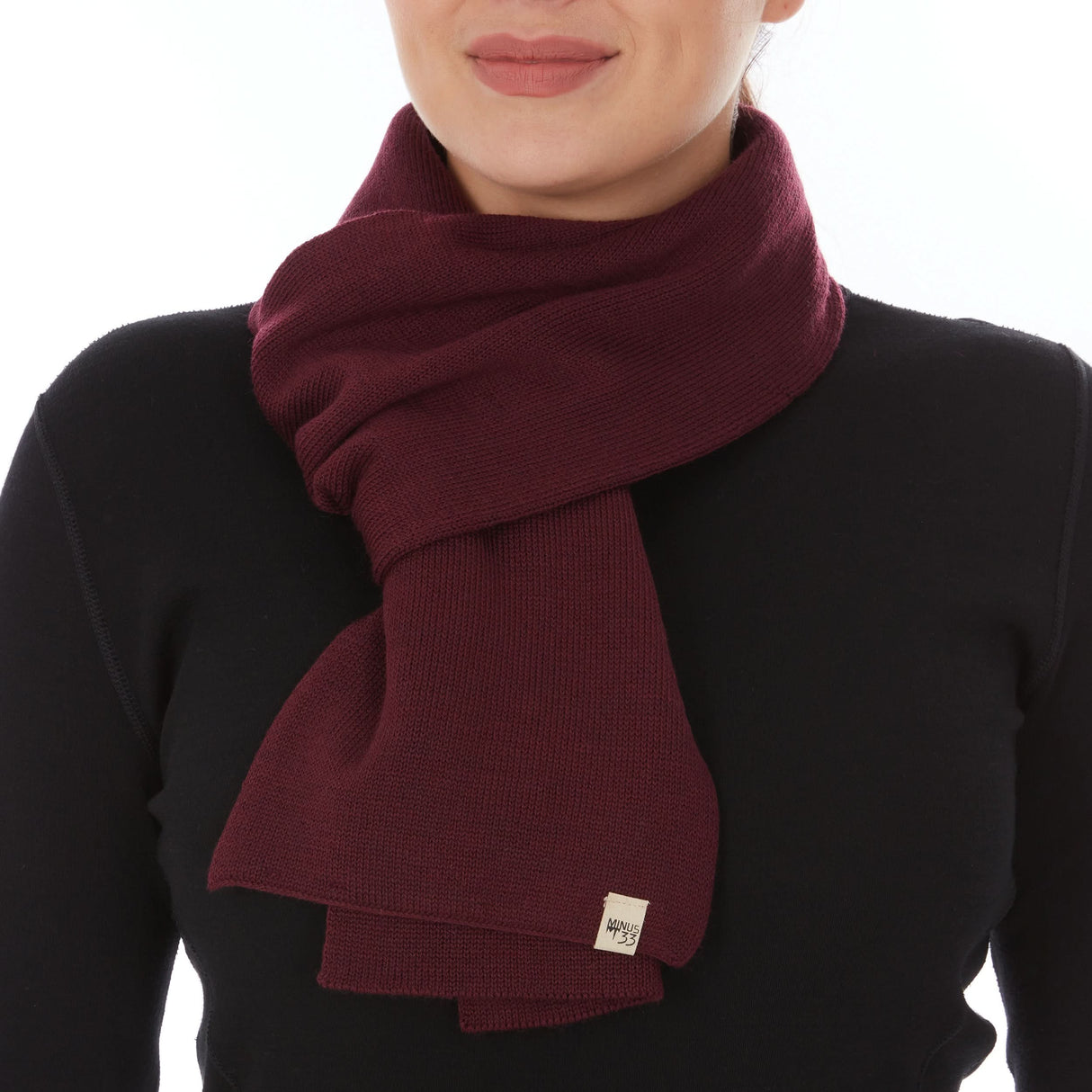 Knit Scarf, Midweight 100% Merino Wool