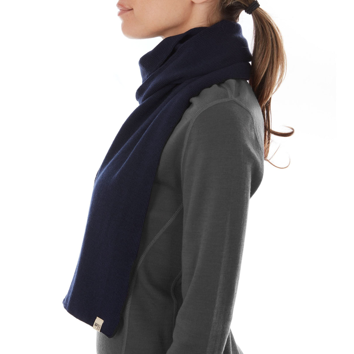 Knit Scarf, Midweight 100% Merino Wool