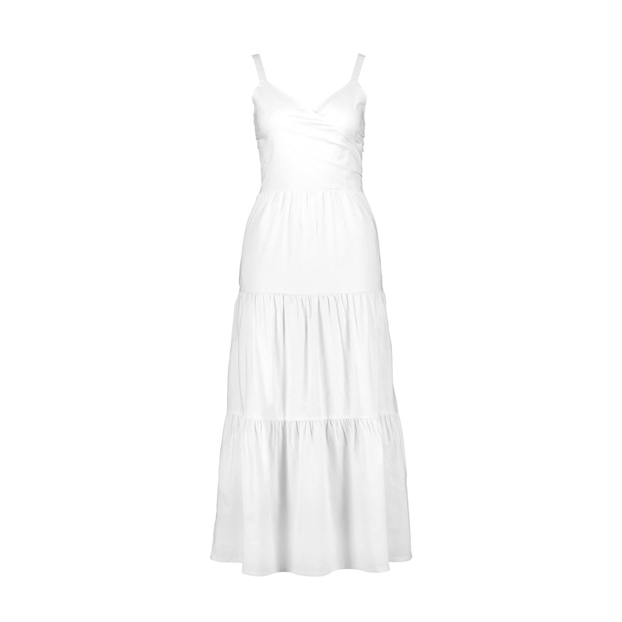 Linen & Organic Cotton Tiered Wrap Dress