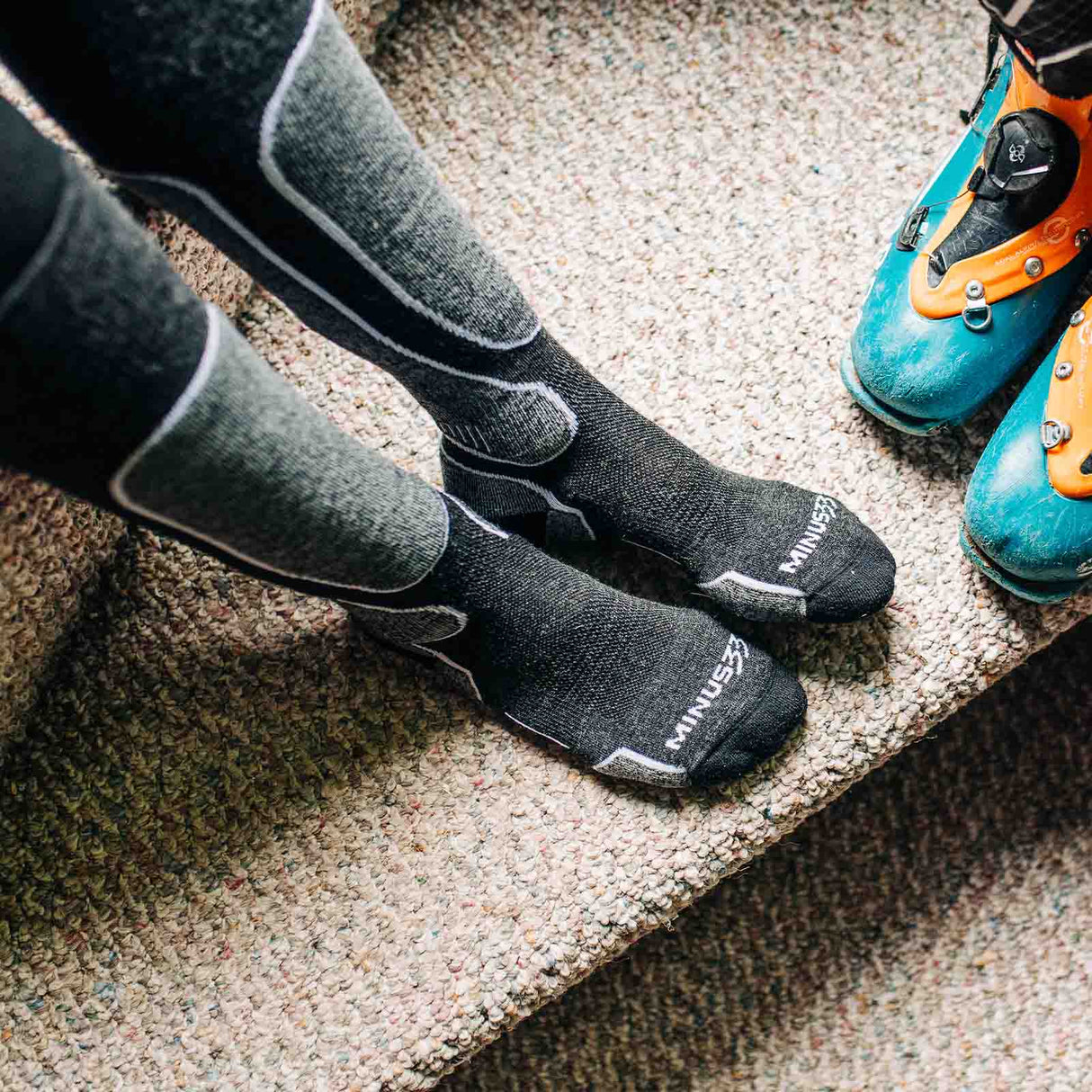 Over The Calf Wool Snowboard Socks with Light Cushion