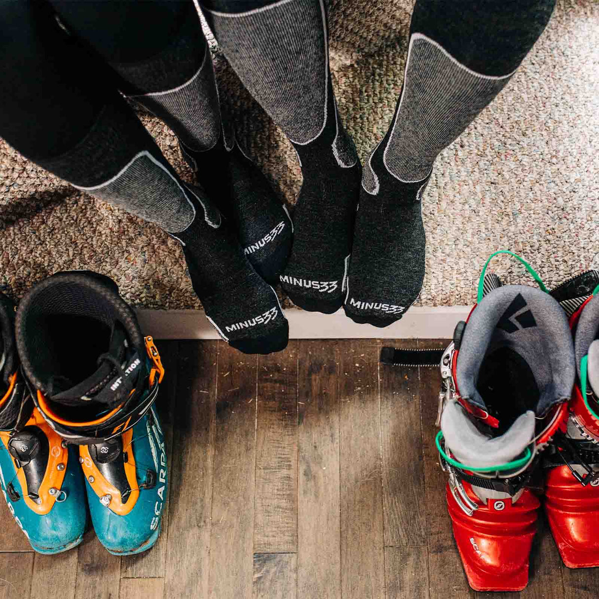 Over The Calf Wool Snowboard Socks with Light Cushion