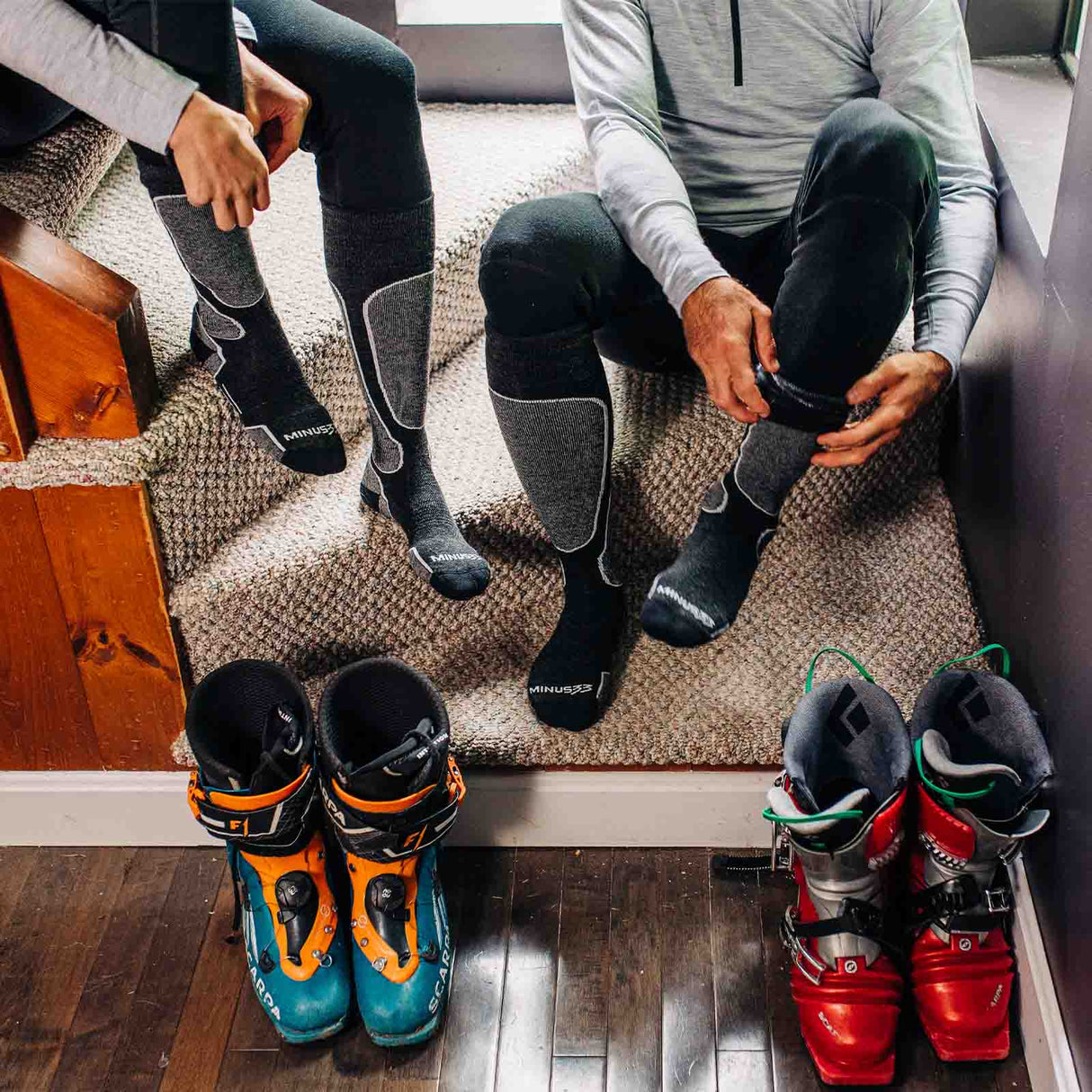 Over The Calf Wool Snowboard Socks with Light Cushion