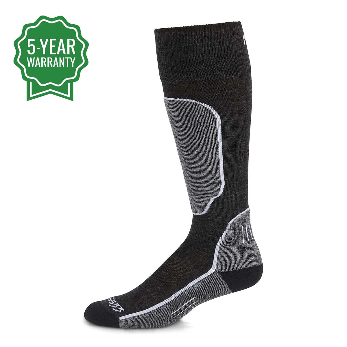 Over The Calf Microweight Cushion Wool Ski Socks, Mountain Heritage Elite