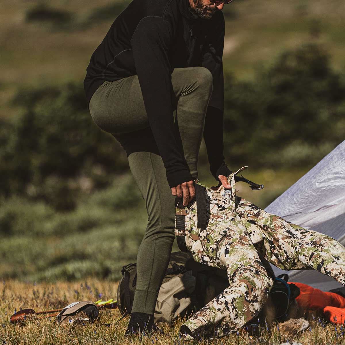 Men's 100% Merino Wool Base Layer Leggings - Midweight