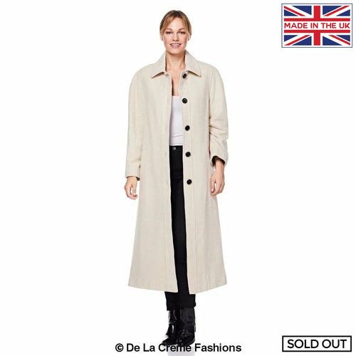 Women's Wool & Cashmere Full-Length Coat, Woman's Long Wool Coat