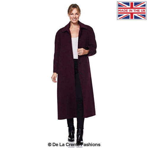Women's Wool & Cashmere Full-Length Coat, Woman's Long Wool Coat