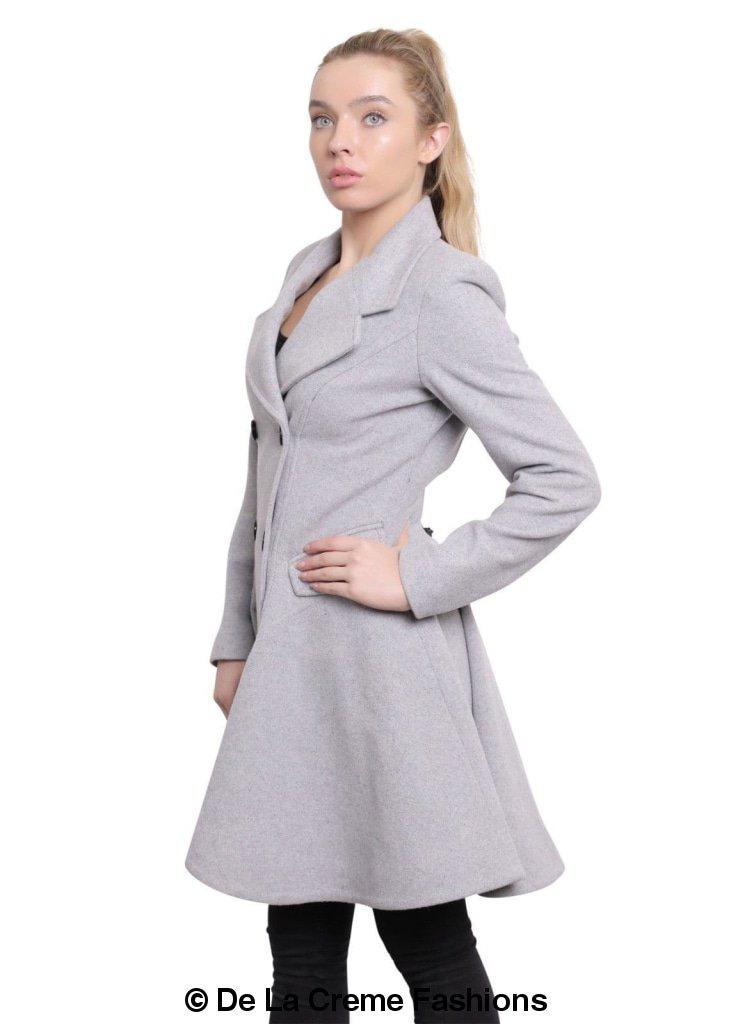 Women’s Wool Blend Double Breasted Skater Coat
