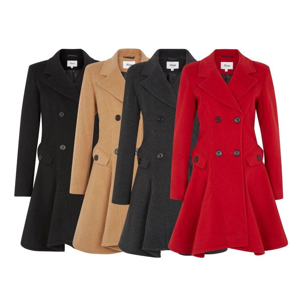 Women’s Wool Blend Double Breasted Skater Coat