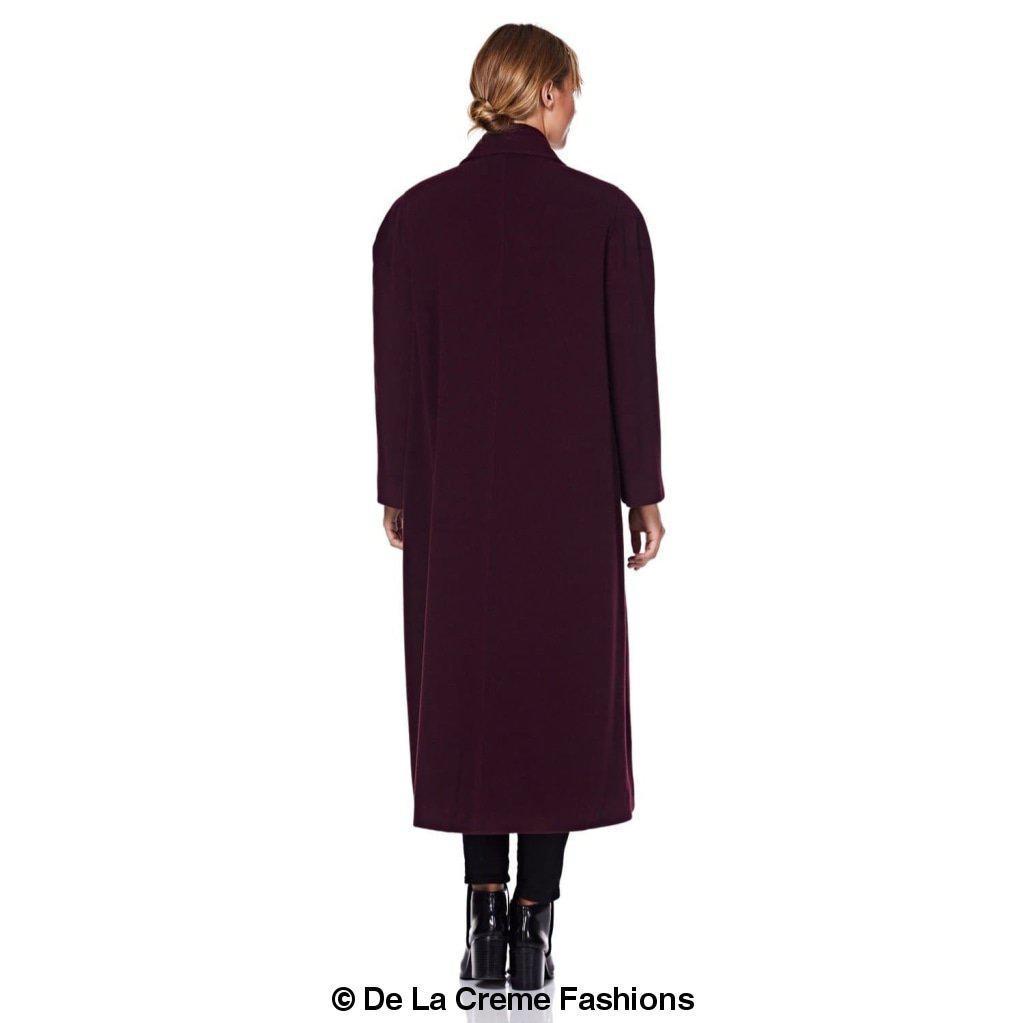 Women's Wool & Cashmere Full-Length Coat, Woman's Long Wool Coat