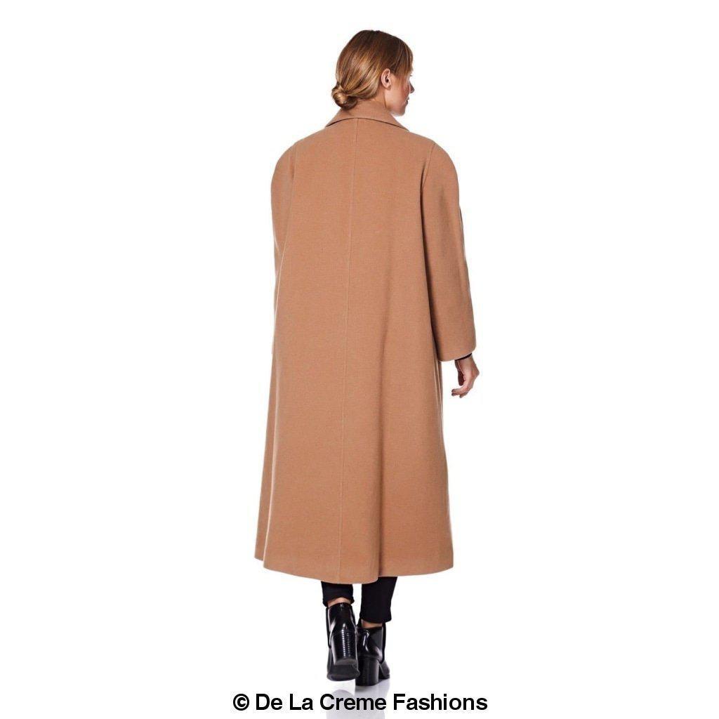 Women's Wool & Cashmere Full-Length Coat, Woman's Long Wool Coat