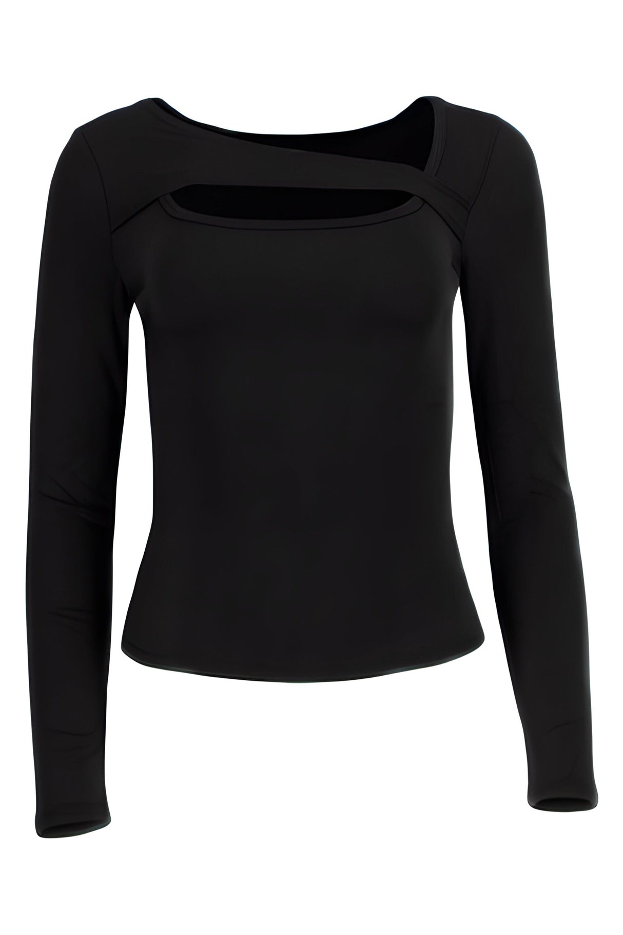 Paige Organic Cotton Long Sleeve Cutout Top