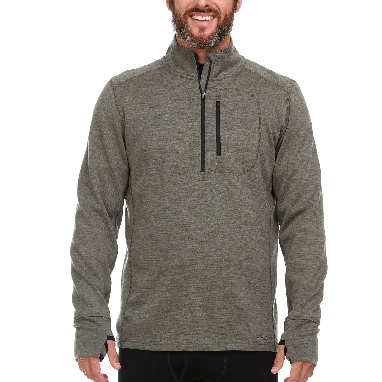 Men's Heavyweight Wool 1/4 Zip Wilderness