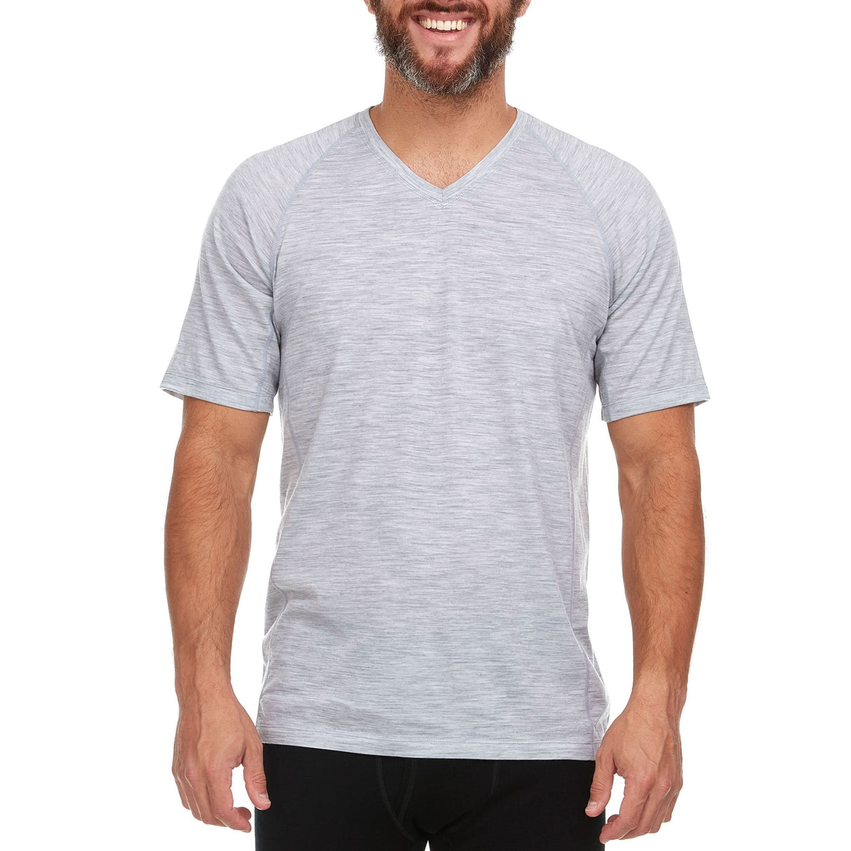 Men's Microweight Wool V-Neck T-Shirt Woolverino