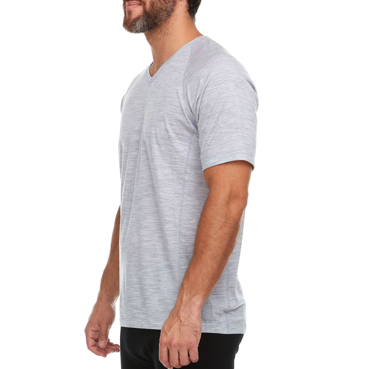 Men's Microweight Wool V-Neck T-Shirt Woolverino