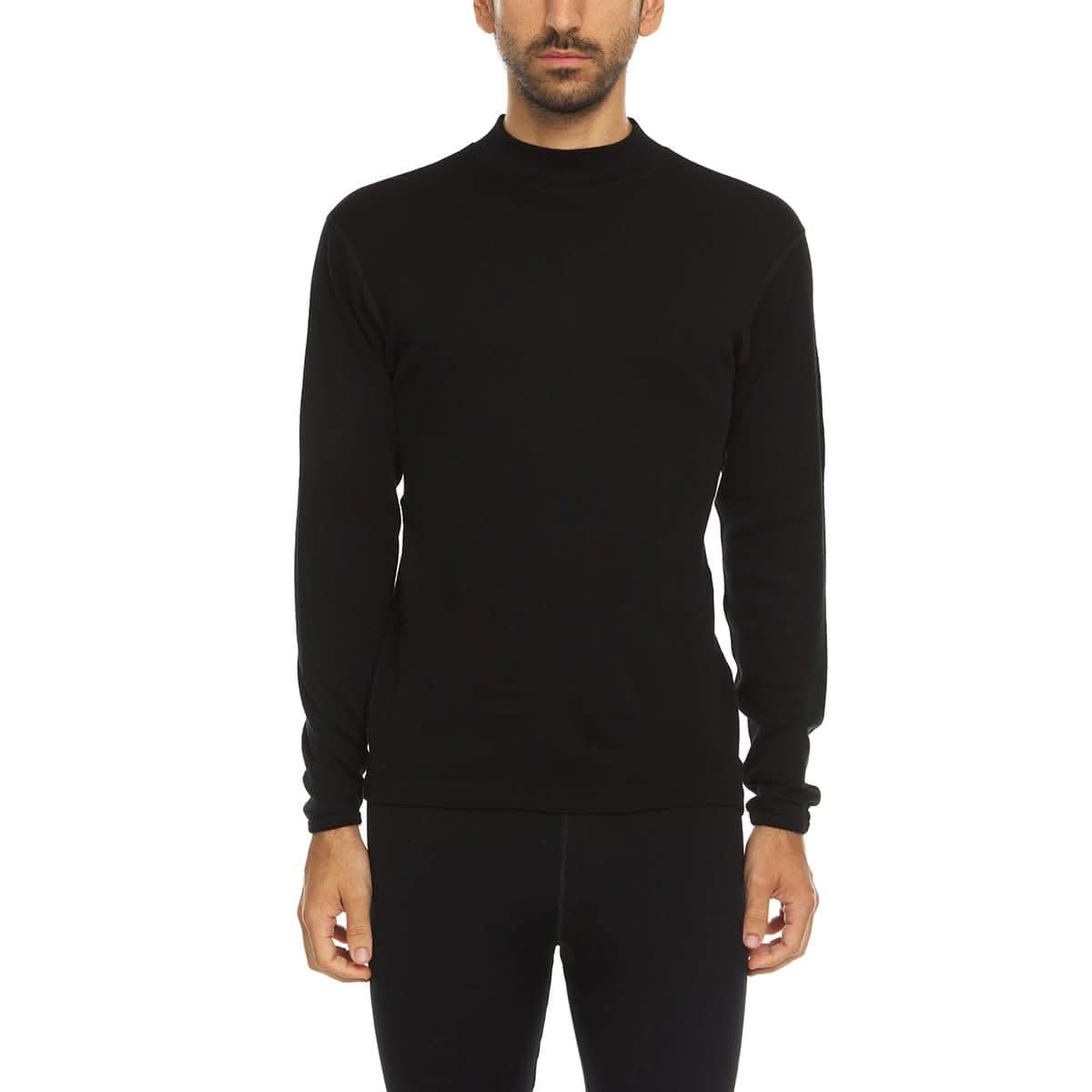 Men's Midweight Mock Neck 100% Merino Wool