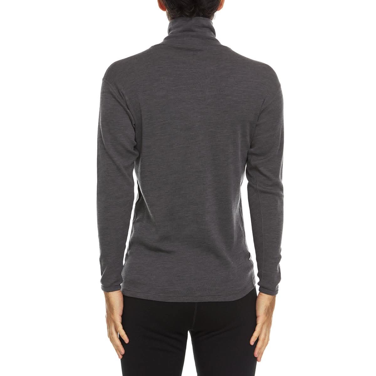merino wool turtleneck, back of shirt