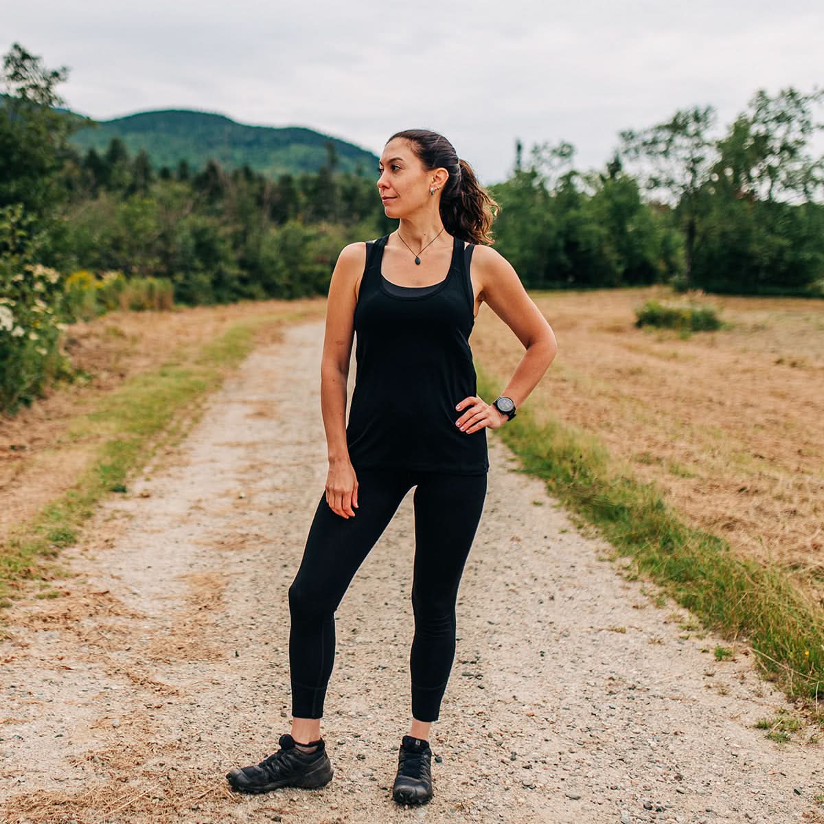 Women's Microweight Racerback Tank Top, by Woolverino