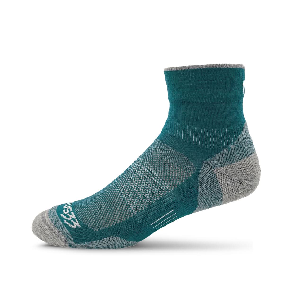 Microweight Cushion Ankle Wool Socks, Made in U.S.A.