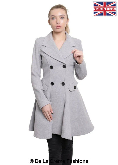 Women’s Wool Blend Double Breasted Skater Coat