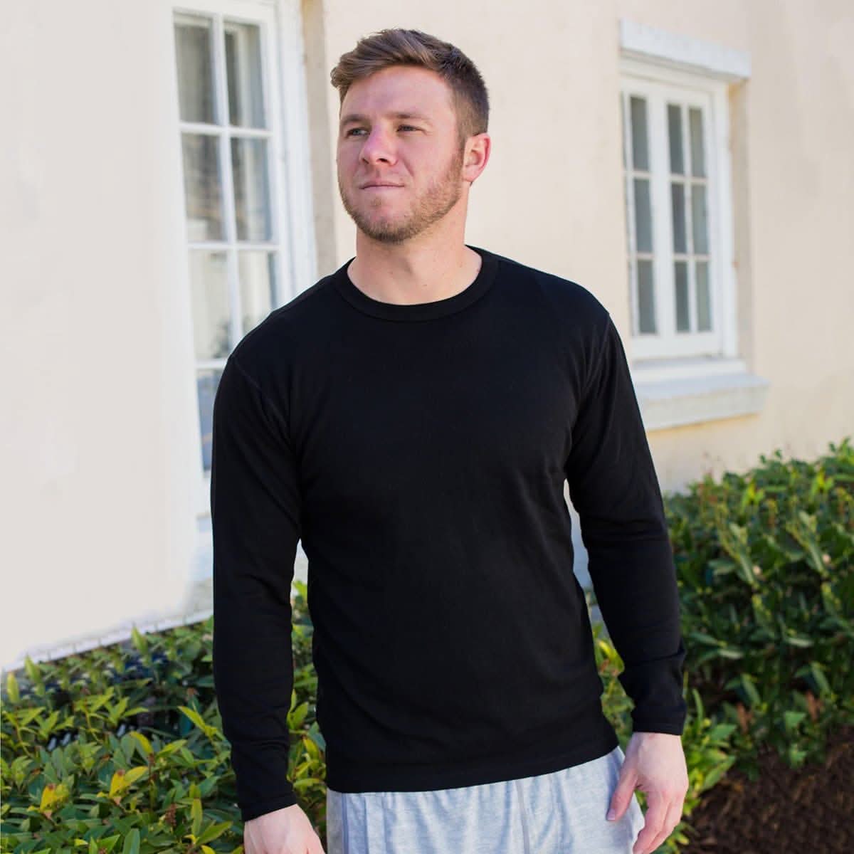 Men's 3-button long underwear shirt