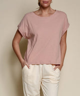 women's pink crop top, recycled clothing