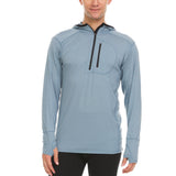 Men's Microweight Wool 1/4 Zip Sun Hoodie Woolverino