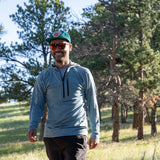 Men's Microweight Wool 1/4 Zip Sun Hoodie Woolverino