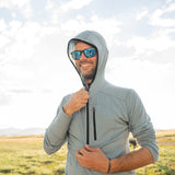 Men's Microweight Wool 1/4 Zip Sun Hoodie Woolverino