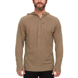 Men's Microweight Wool 1/4 Zip Sun Hoodie Woolverino