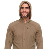 Men's Microweight Wool 1/4 Zip Sun Hoodie Woolverino