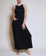 Organic Bamboo Maxi Dress with Halter Neck, Maxidress