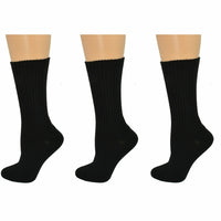 Organic Cotton Blend Socks | Midweight Unisex Athletic Crew Socks - Pack of 3 Pairs