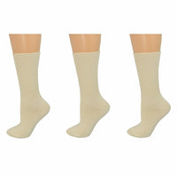 Organic Cotton Blend Socks | Midweight Unisex Athletic Crew Socks - Pack of 3 Pairs