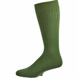 Men's Ribbed Cotton Crew Socks, Men's Dress Socks