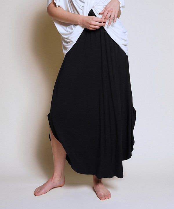 organic maxiskirt, black