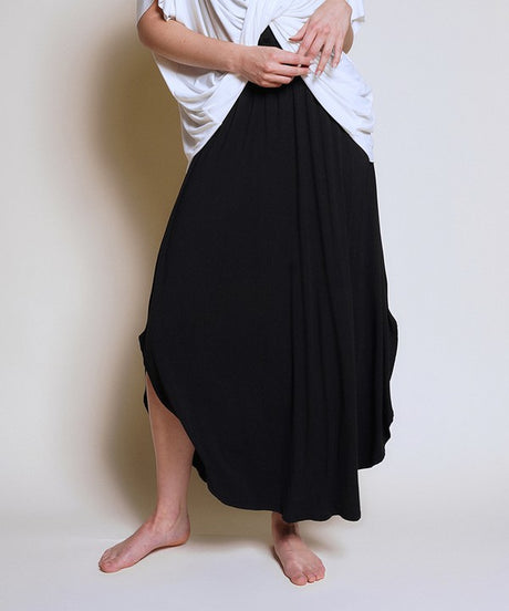 organic maxiskirt, black