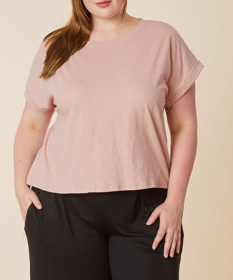 recycled cotton clothing, plus size crop top, women's tops