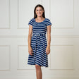 Striped gots certified organic dress