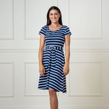 Striped gots certified organic dress